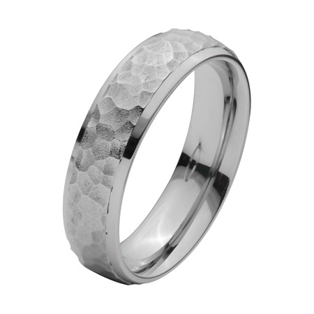 Hammered Titanium Band w/Polished Edge - FRT048 - Click Image to Close